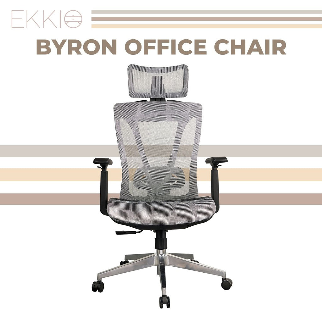 EKKIO Byron - Office Chair (Silver)