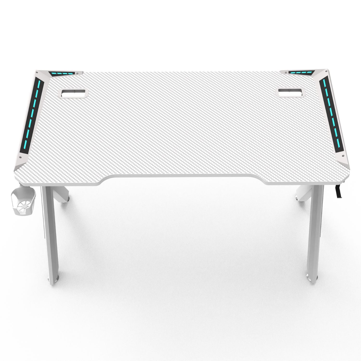 EKKIO RGB Gaming Desk Y Shape White 140cm