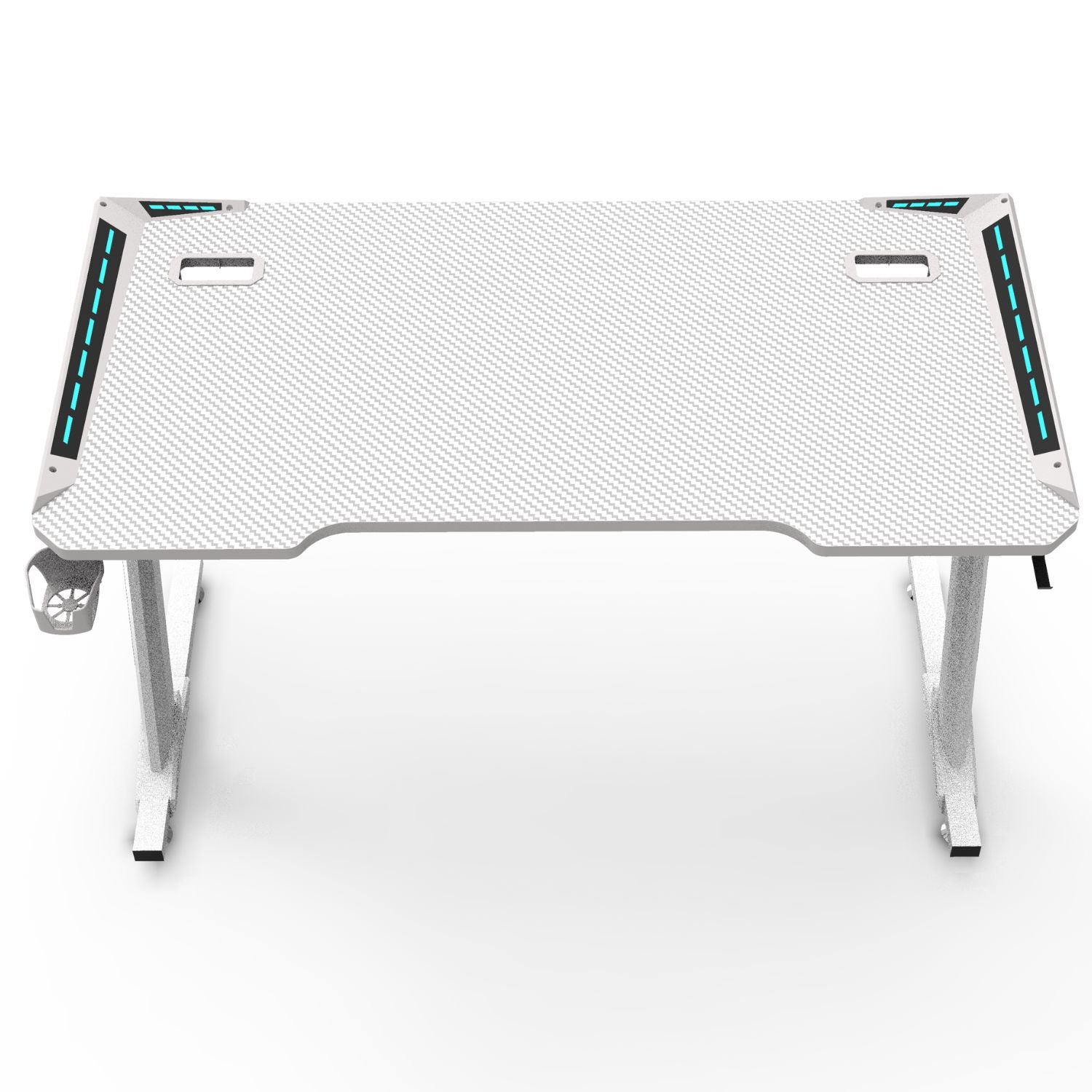 EKKIO RGB Gaming Desk Z Shape White 140cm