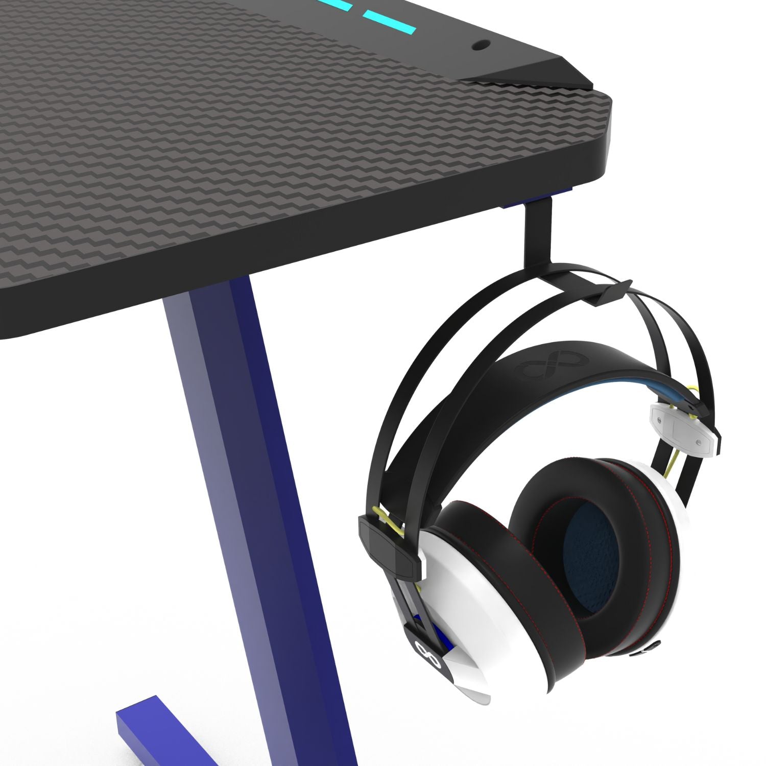 EKKIO RGB Gaming Desk Z Shape Blue 140cm