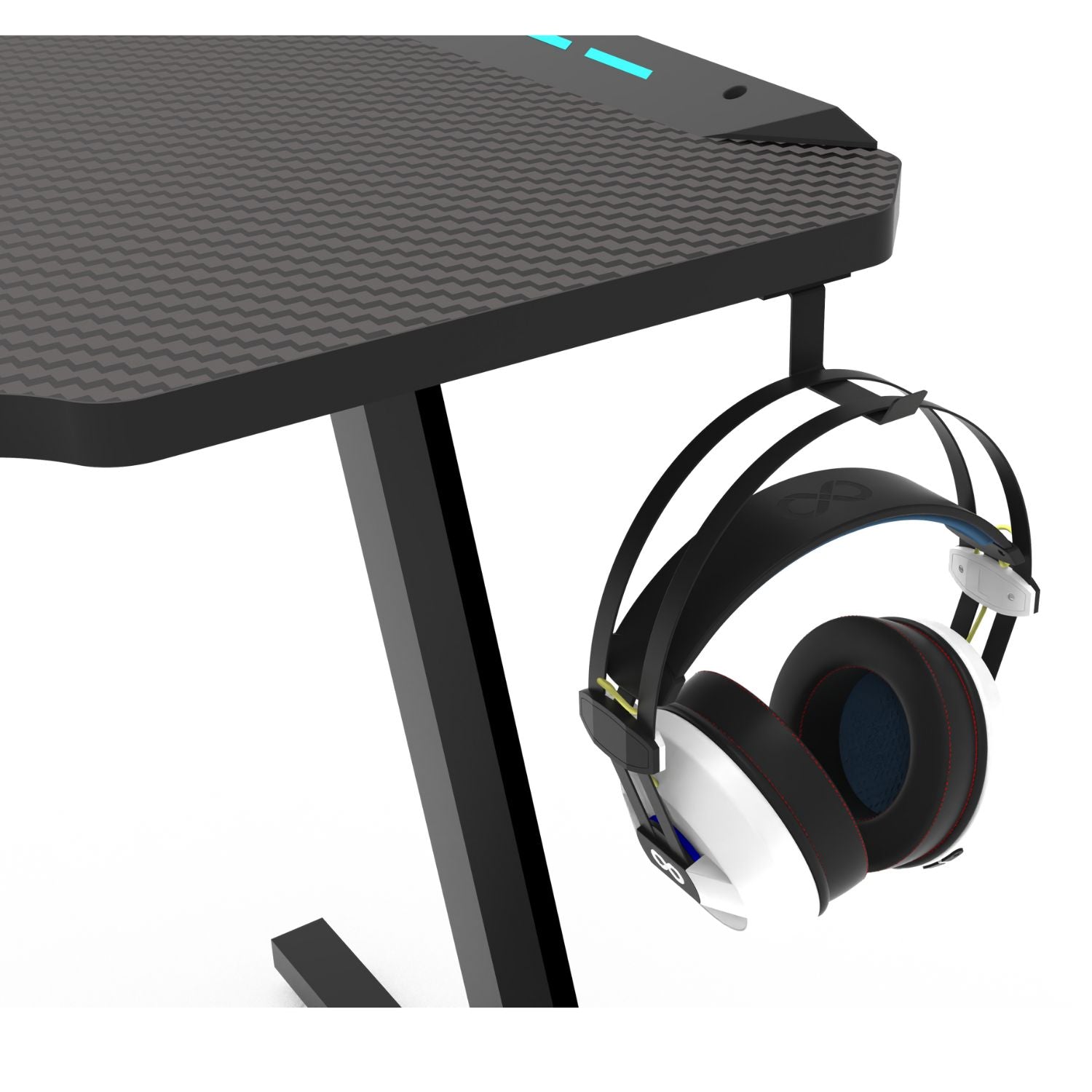 EKKIO RGB Gaming Desk Z Shape Black 100cm