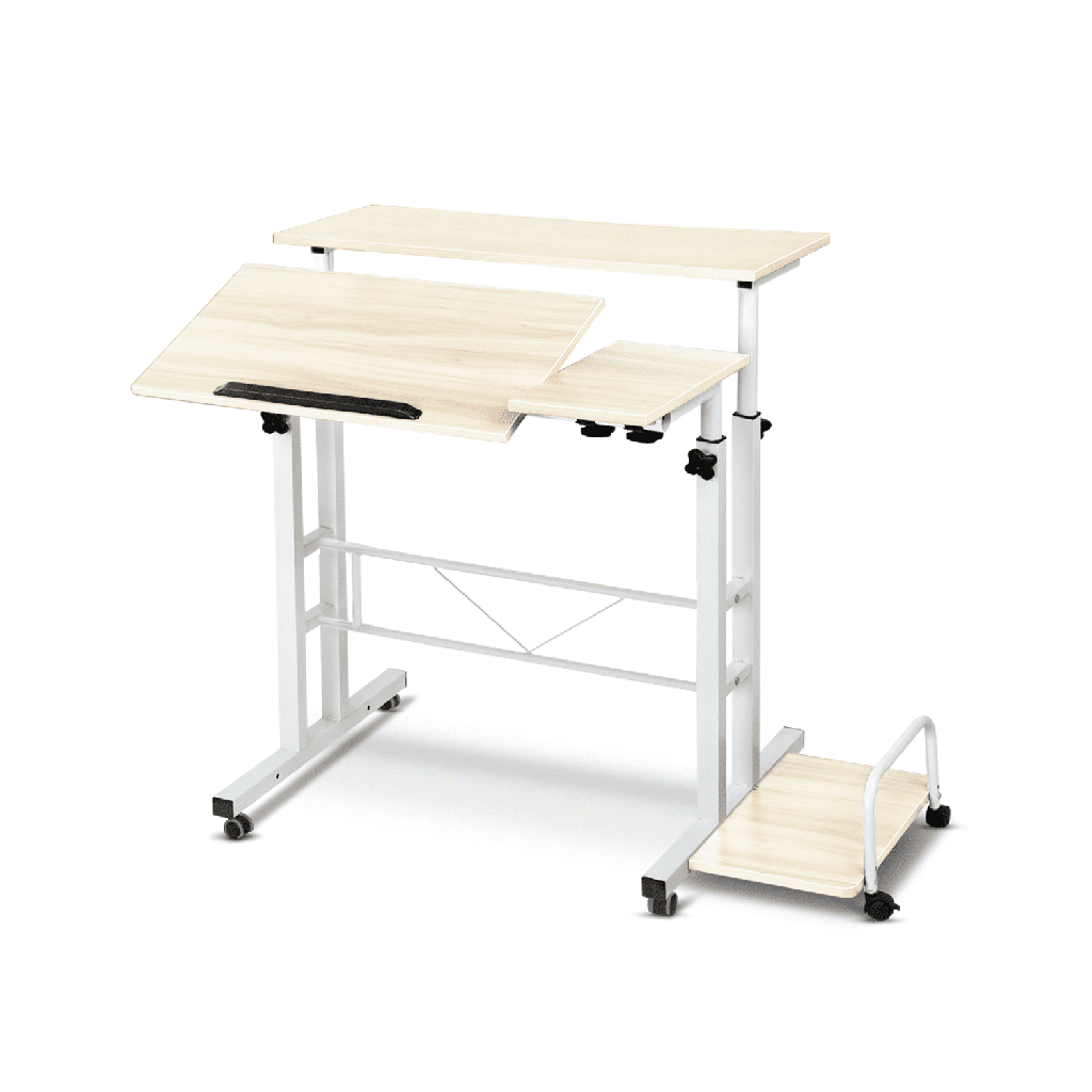 Ekkio Mobile Desk Detachable Sideboard British Maple