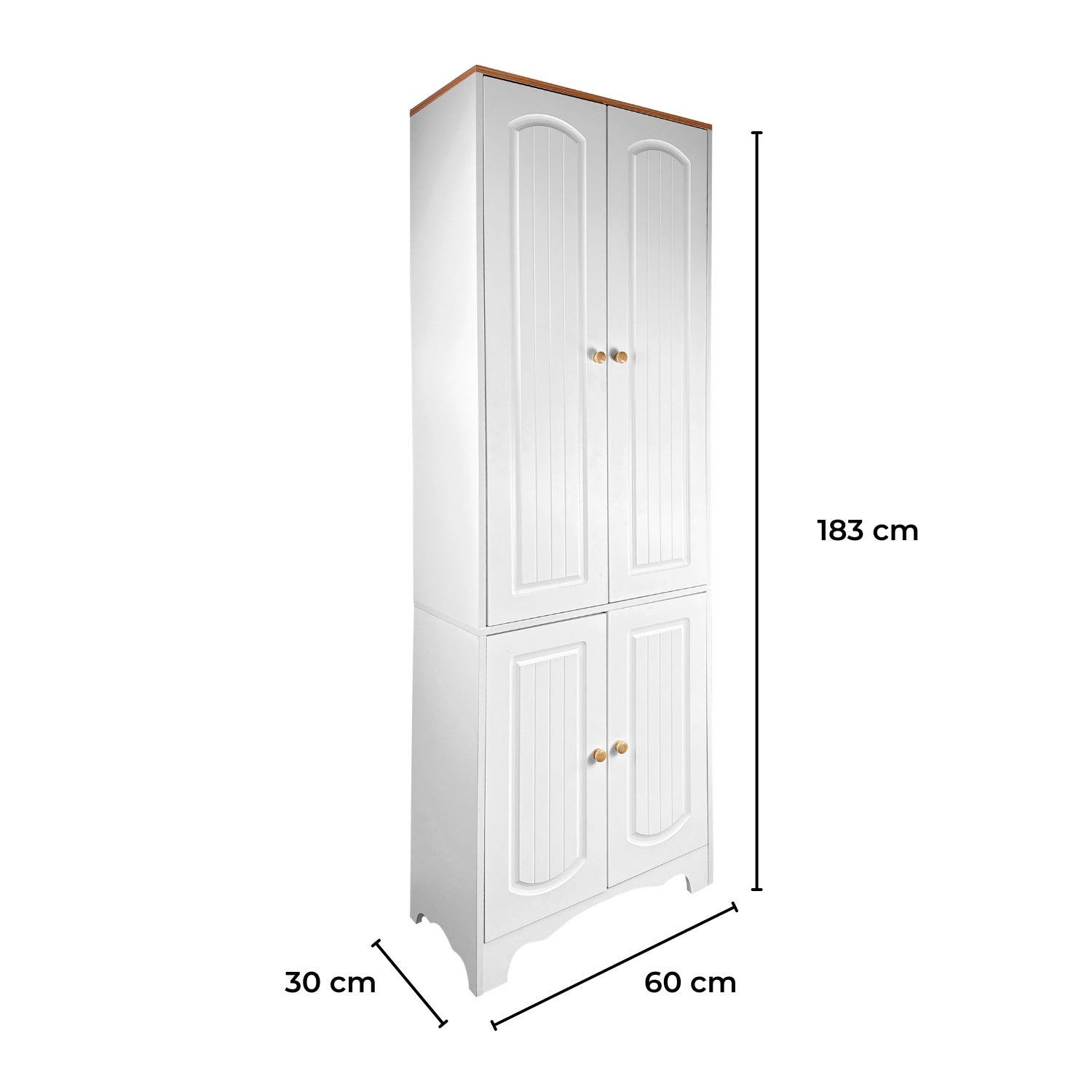 EKKIO Kitchen Storage Cabinet (White)
