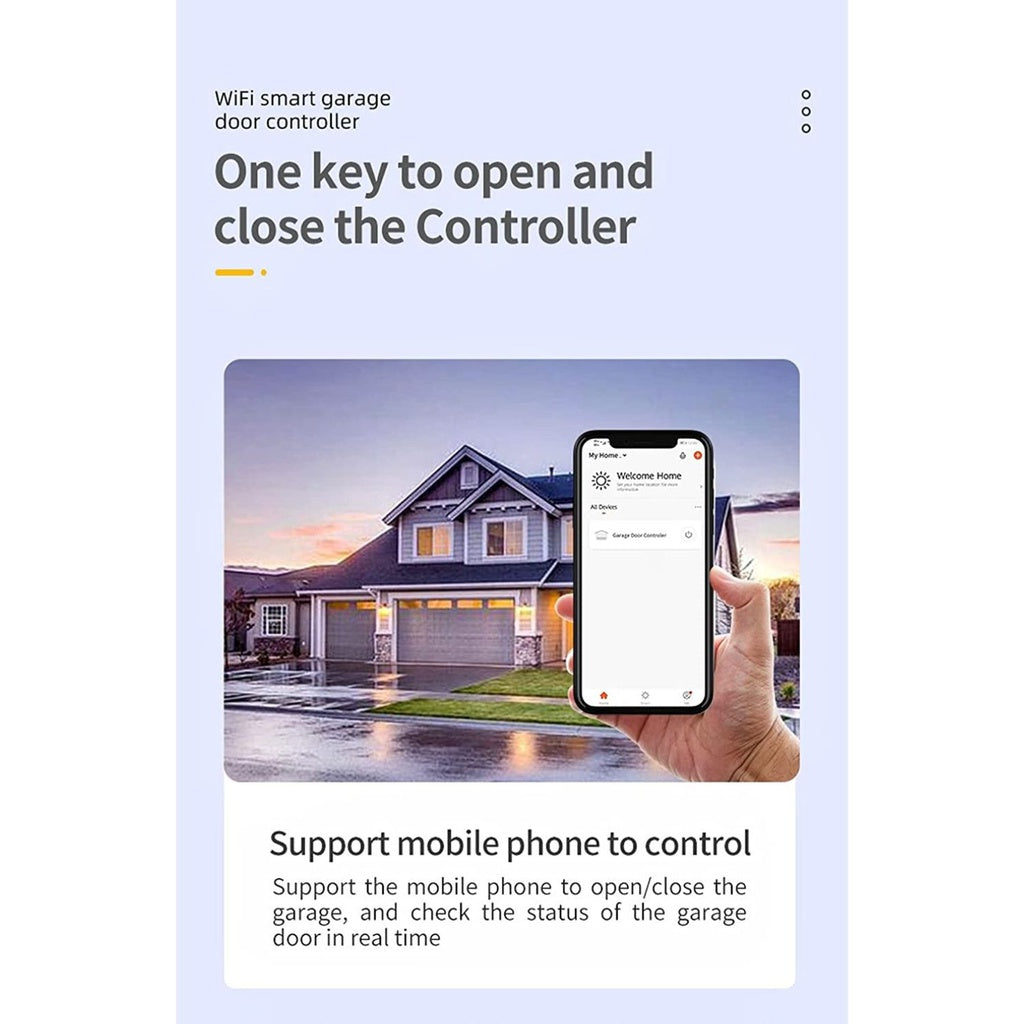 Voice Control Smart Wi-Fi Garage Door Opener, Remote Monitoring - GOMINIMO
