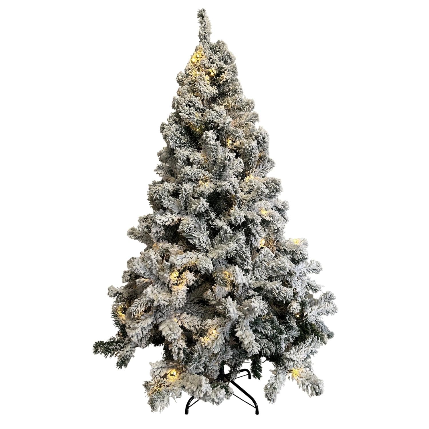 Snowy 1.8m Artificial LED Christmas Tree, Safe, Thick PVC Branches - Festiss