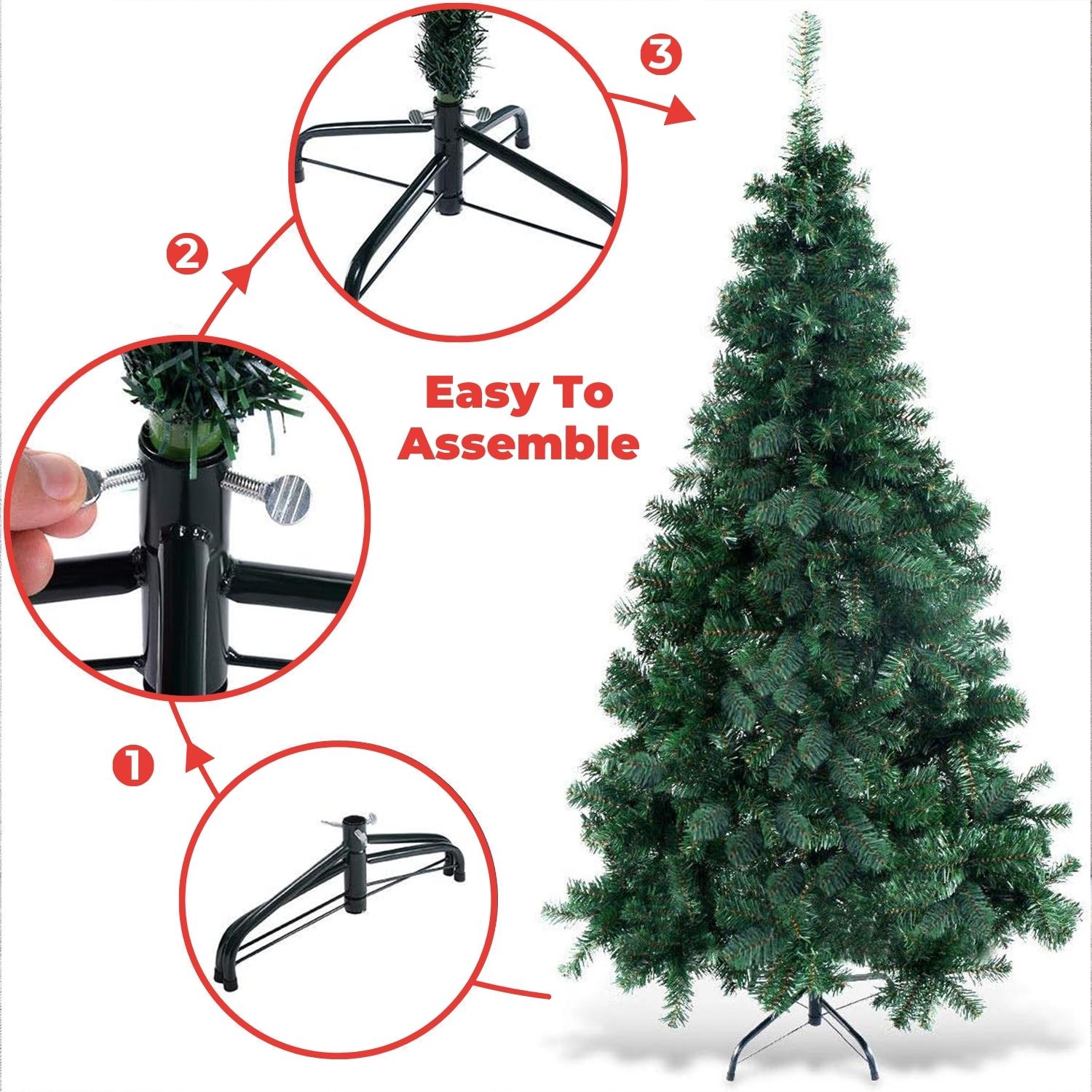 Thick 1.8m PVC Artificial Christmas Tree with 250 LED Lights