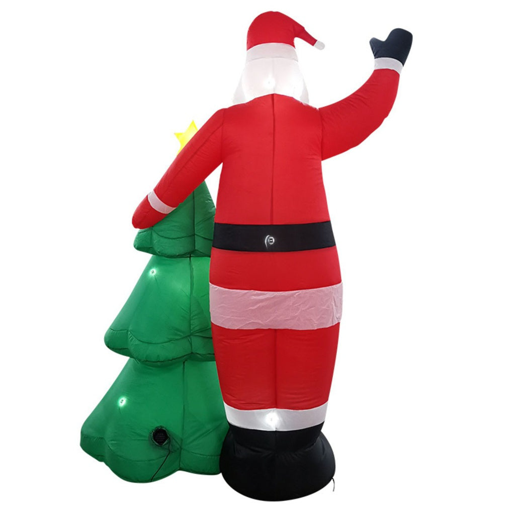 2.5m LED Santa & Christmas Tree Inflatable, Weather-Resistant