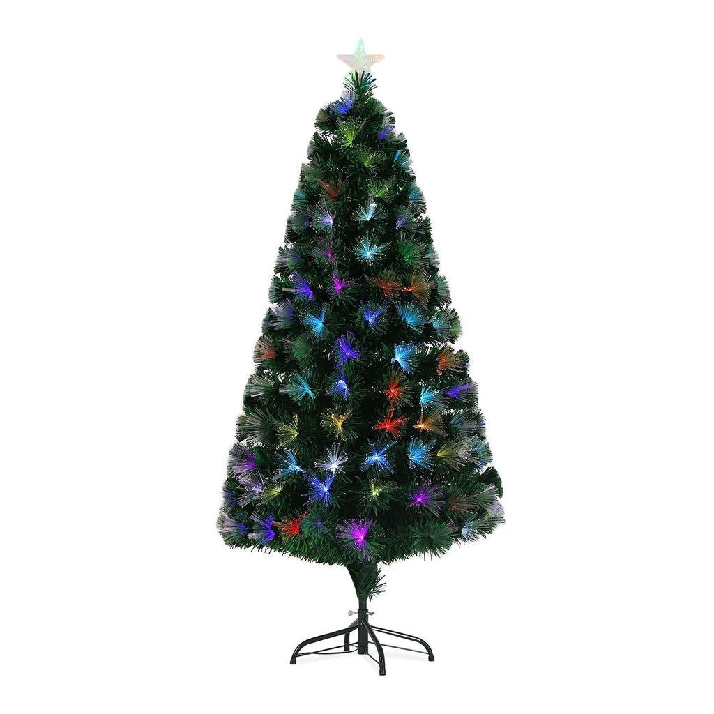 1.8m Fiber Optic Artificial Christmas Tree PVC Metal Base