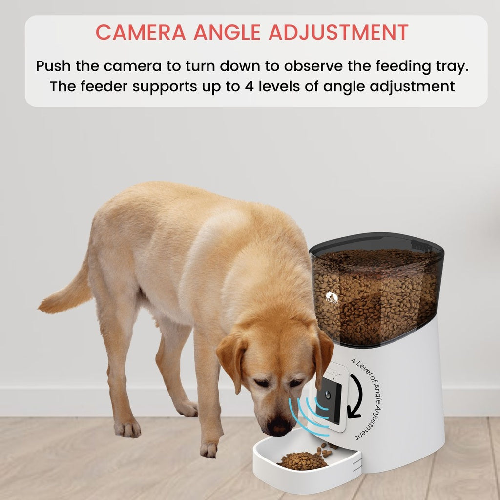 Floofi Smart Pet Feeder with Camera - White -