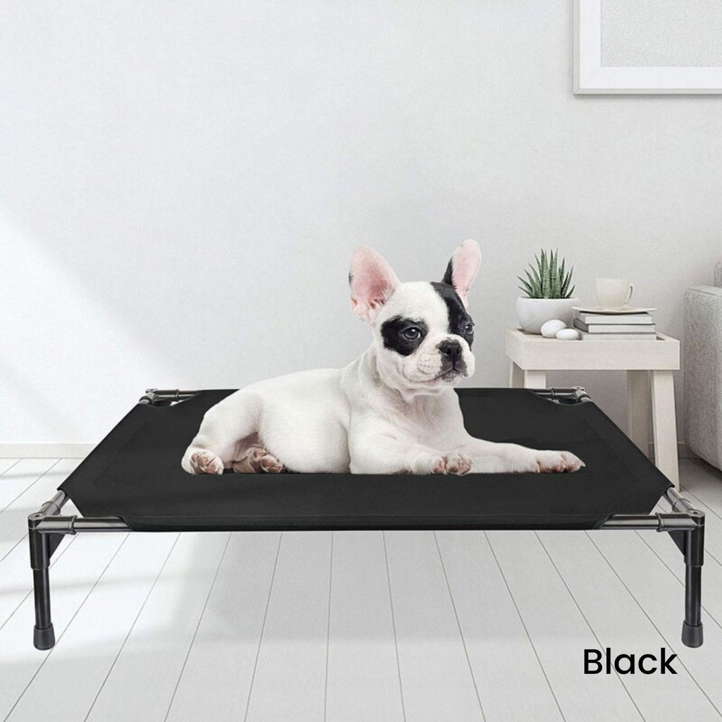Floofi Elevated Pet Bed (M Black)