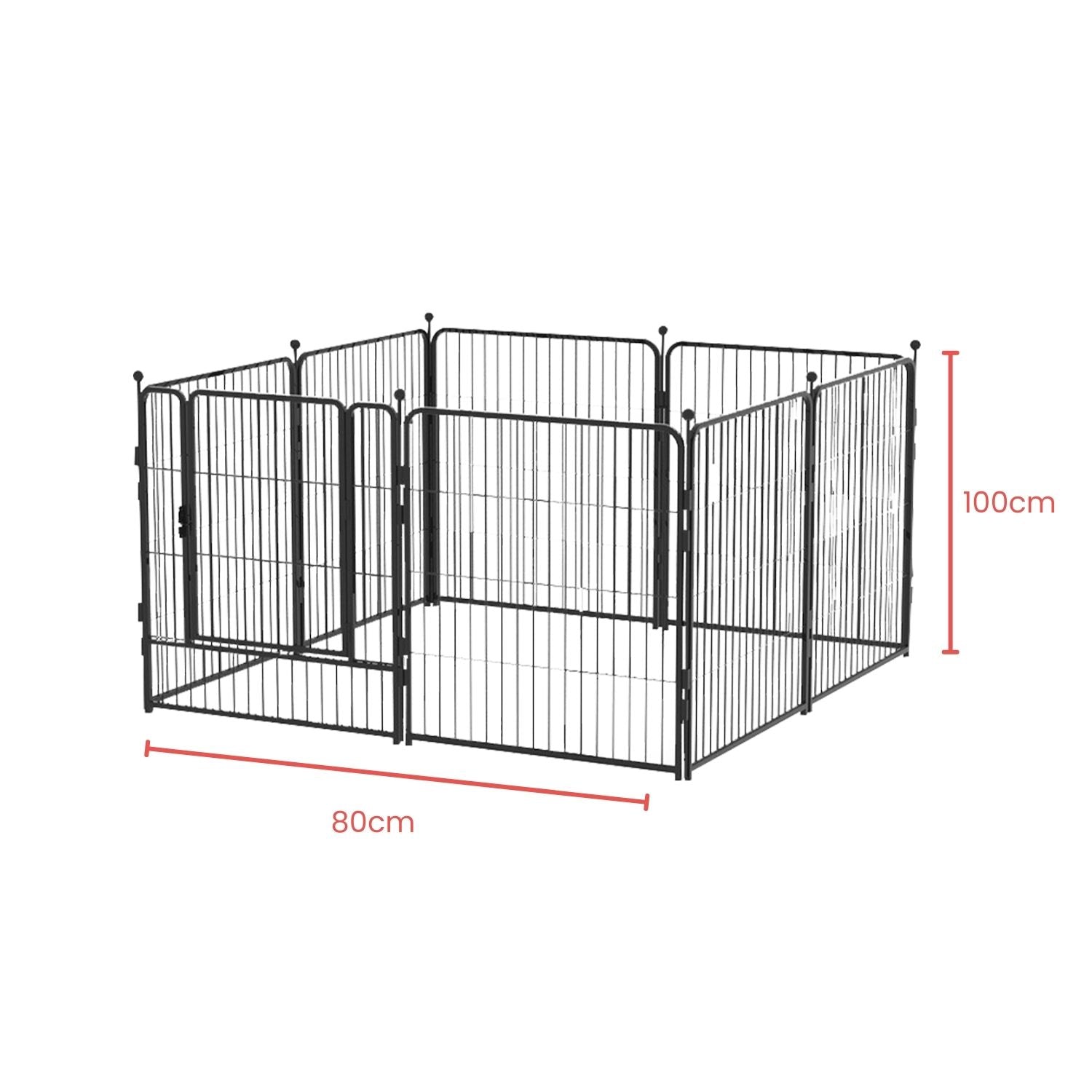 Multifunctional Pet Playpen, 8-Panel Steel Fence - Floofi