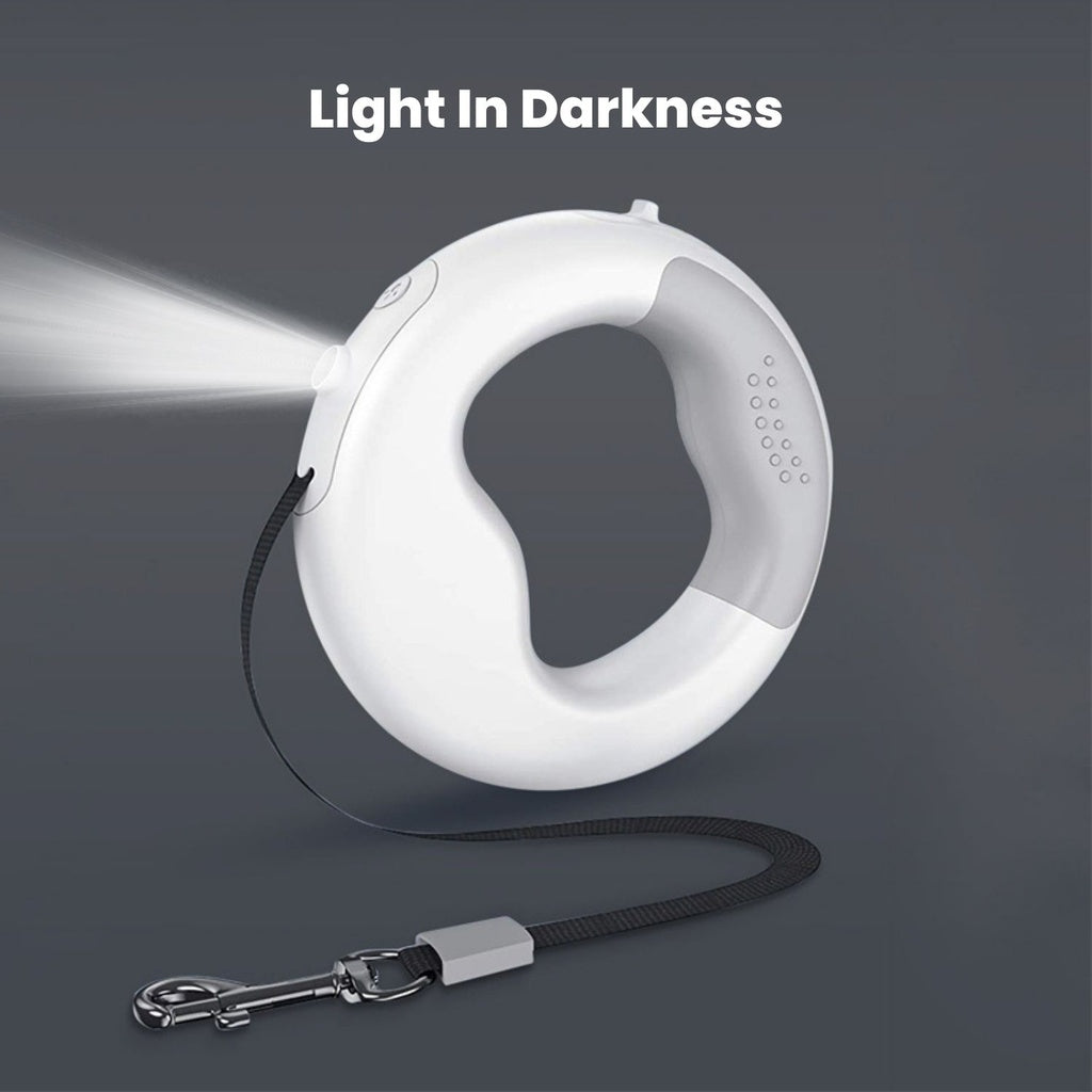 Floofi Dounght Dog Leash with USB and LED White