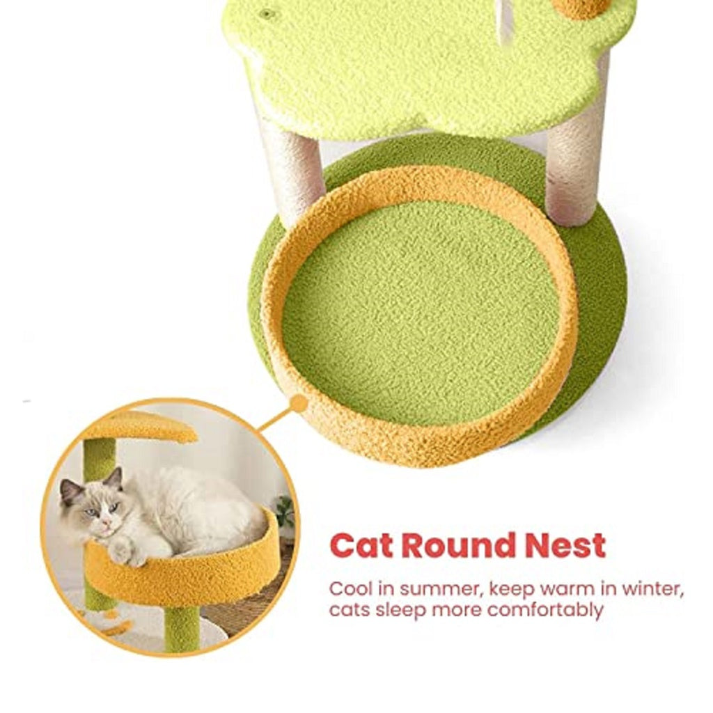 Sturdy 101cm Plush Cat Condo with Scratching Posts