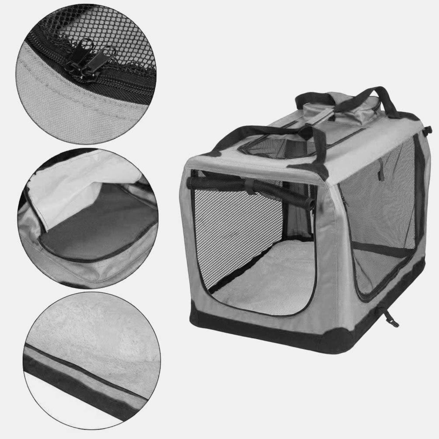 FLOOFI Portable Pet Carrier-Model 1-XL Size (Grey)