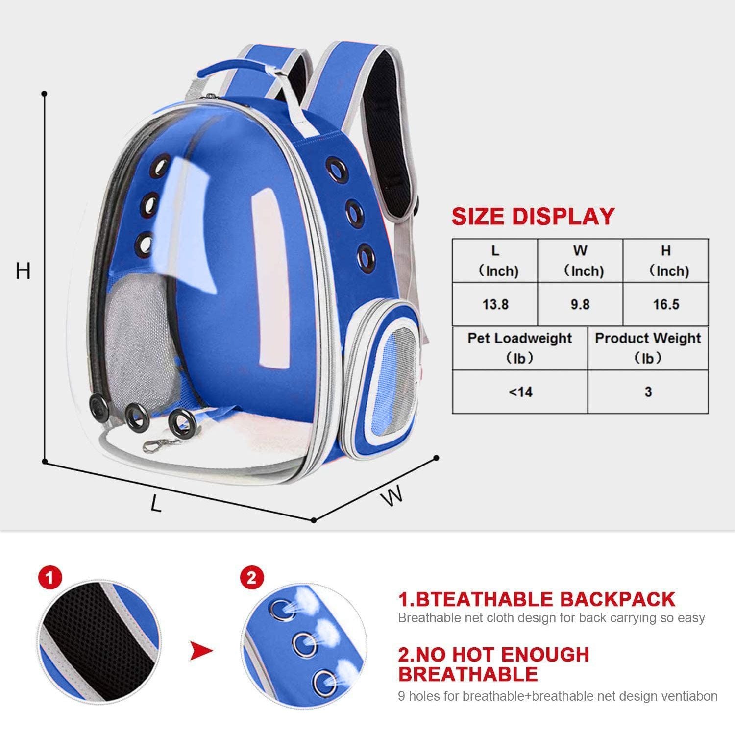 Floofi Space Capsule Backpack - Model 1 (Blue)