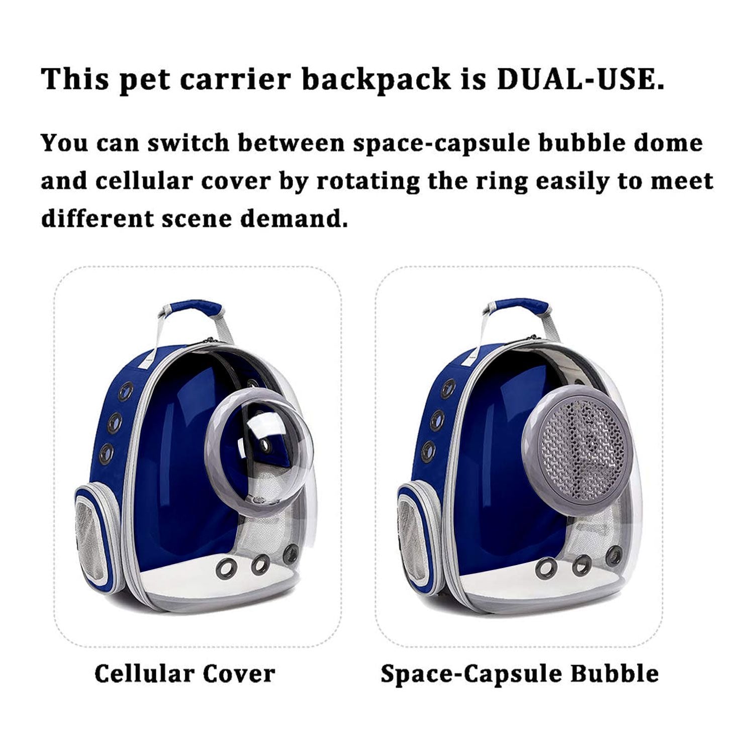 Floofi Space Capsule Backpack - Model 2 (Blue)
