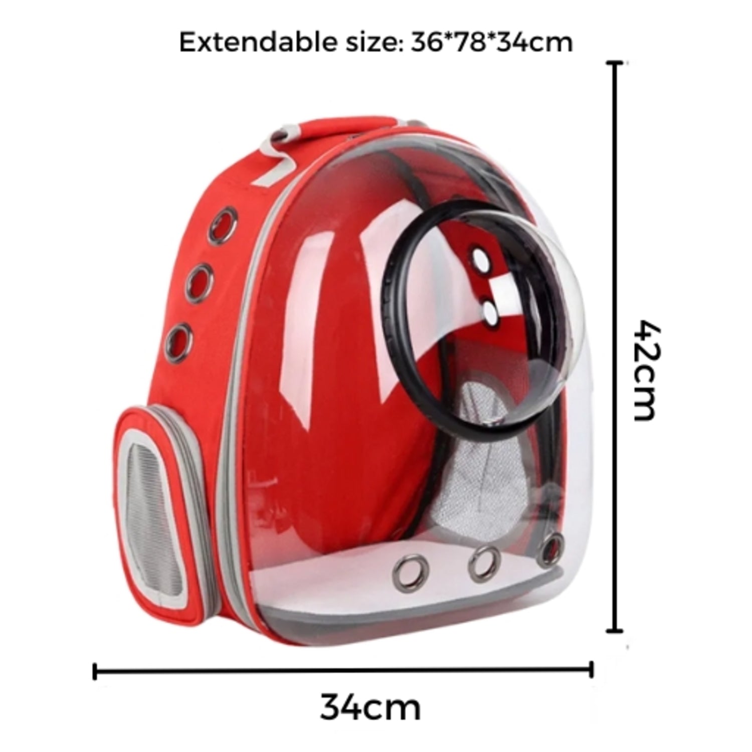 Floofi Expandable Space Capsule Backpack - Model 2 (Red)