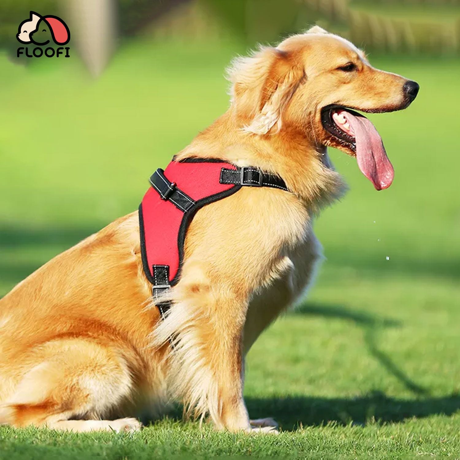 FLOOFI Dog Harness XL Size (Red)