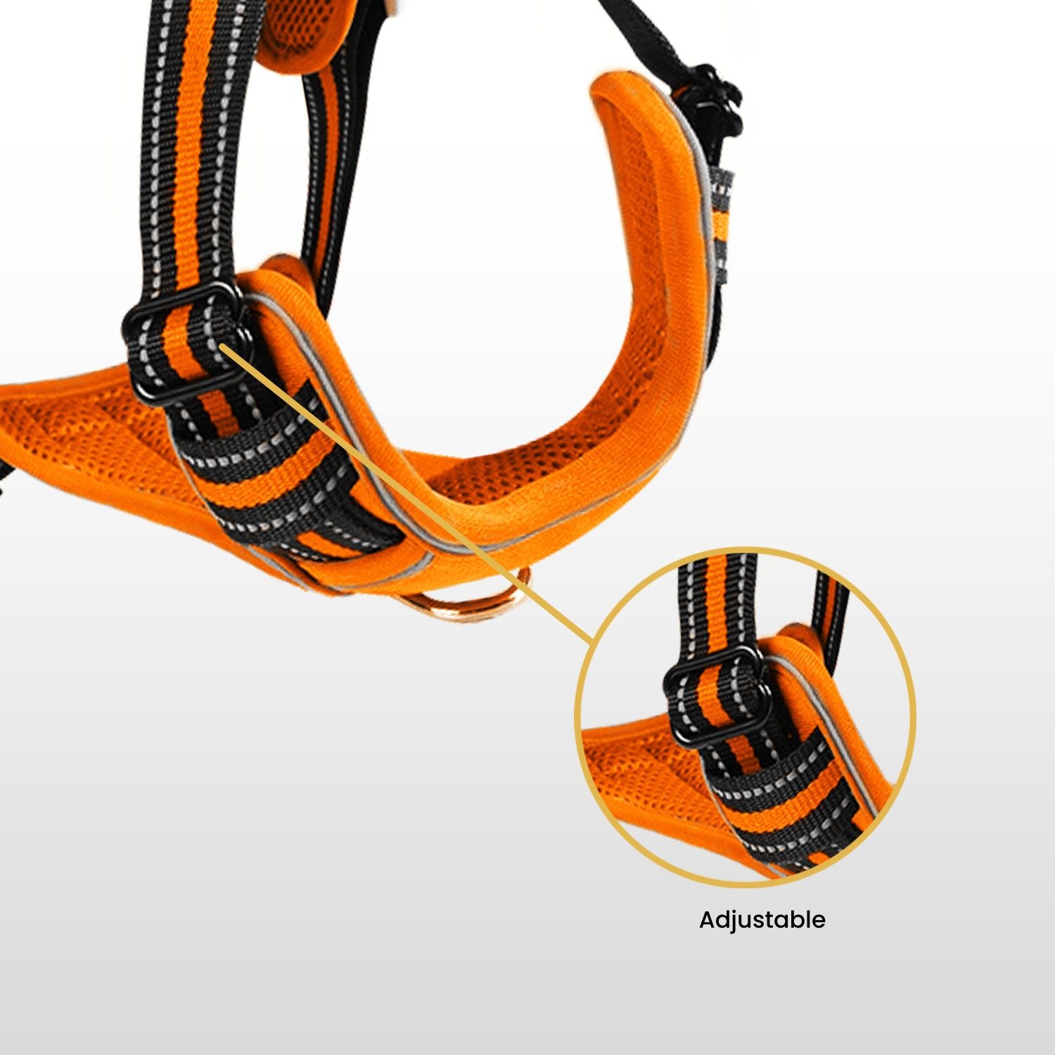 FLOOFI Dog Harness Vest M Size (Orange)