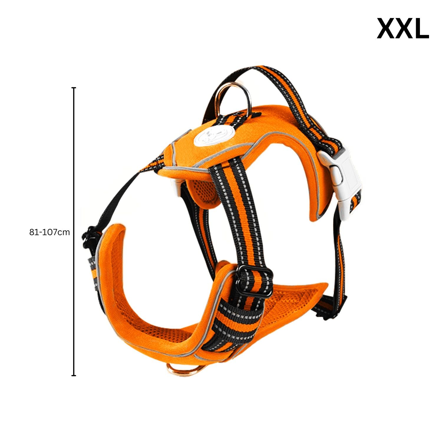FLOOFI Dog Harness Vest XXL Size (Orange)