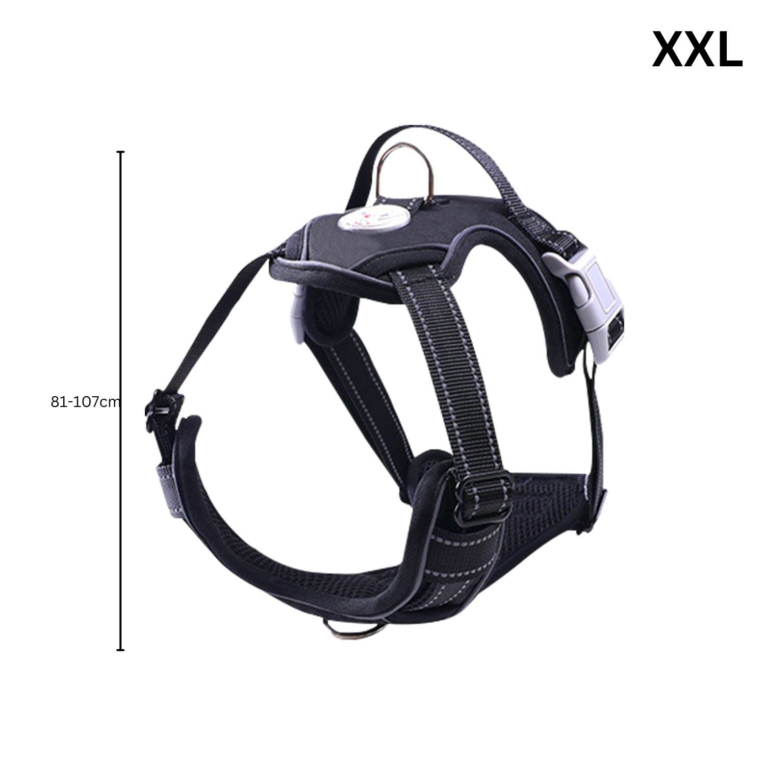 FLOOFI Dog Harness Vest XXL Size (Black)
