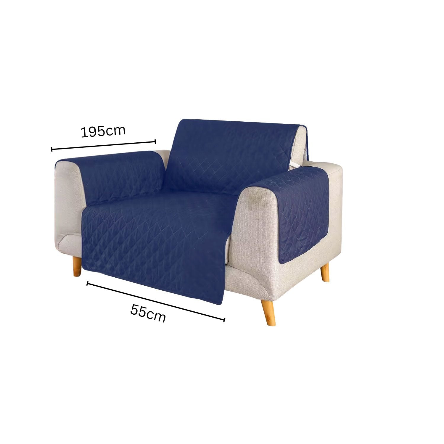 FLOOFI Pet Sofa Cover 1 Seat (Blue)
