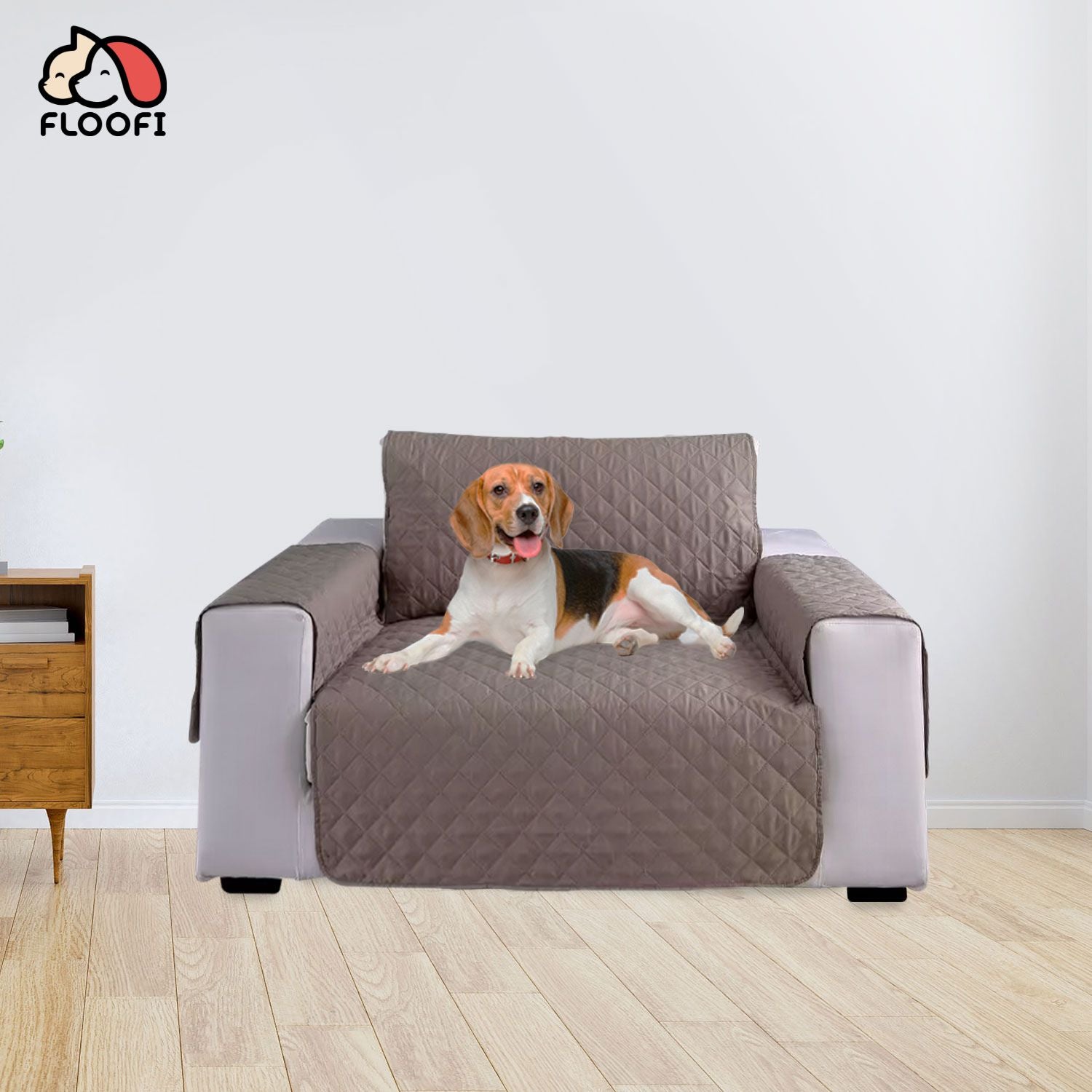 FLOOFI Pet Sofa Cover 1 Seat (Khaki)