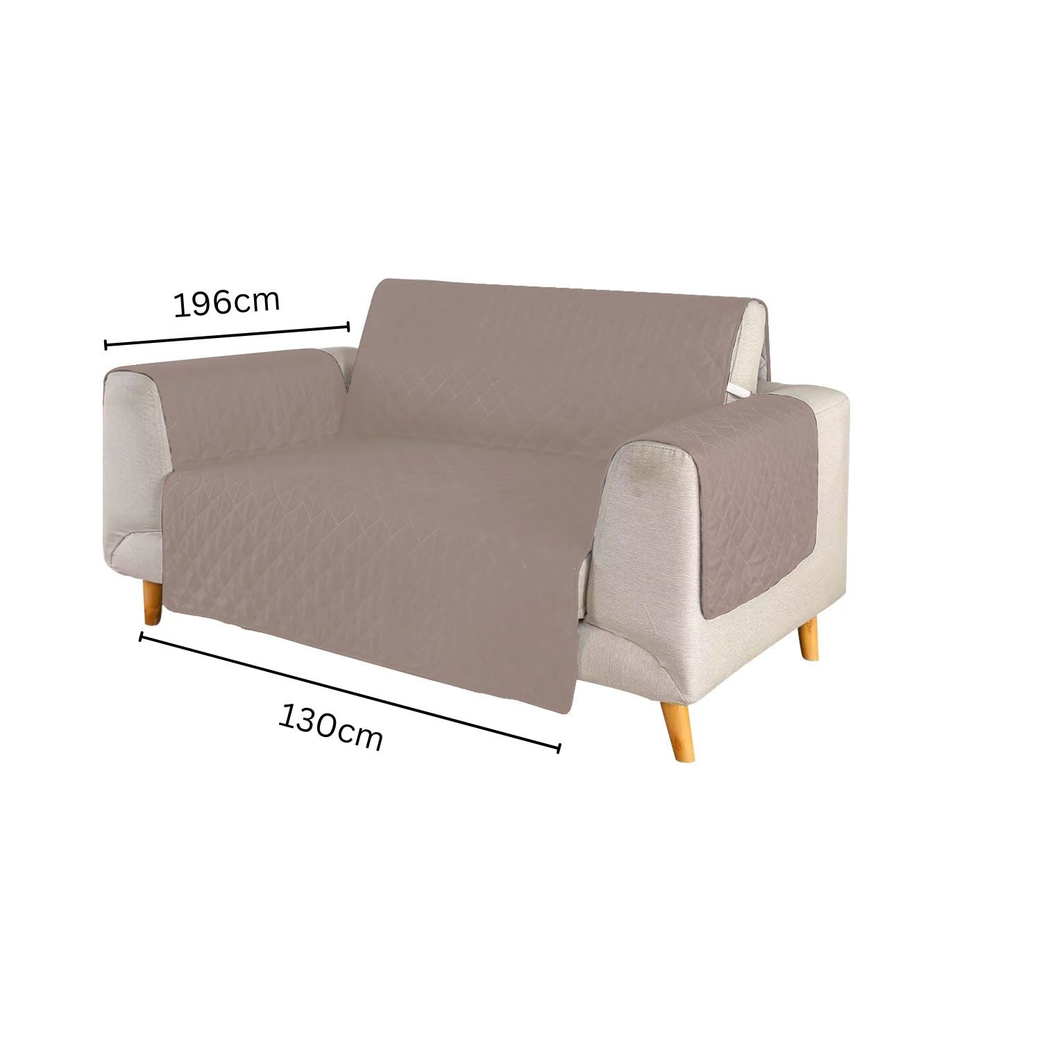 FLOOFI Pet Sofa Cover 2 Seat (Khaki)