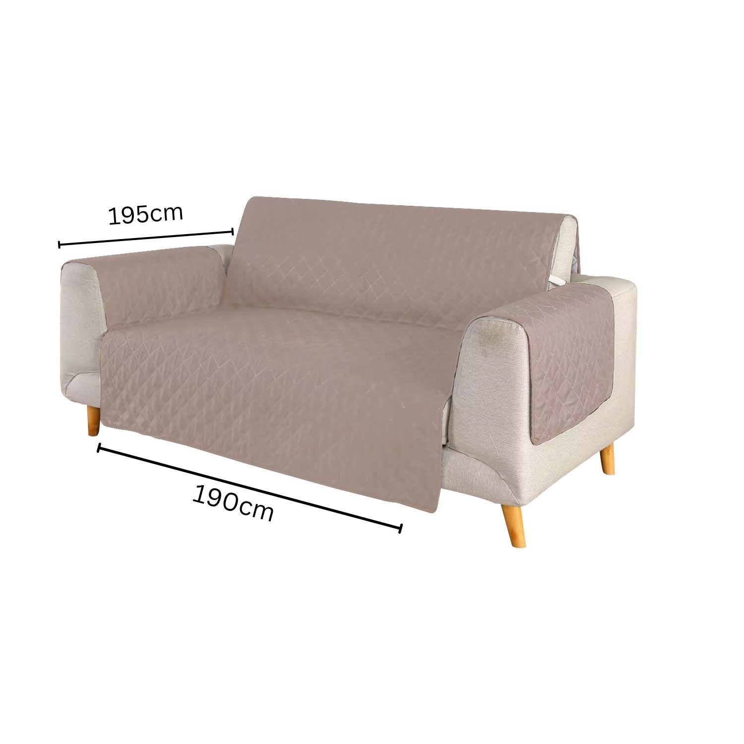 FLOOFI Pet Sofa Cover 3 Seat (Khaki)