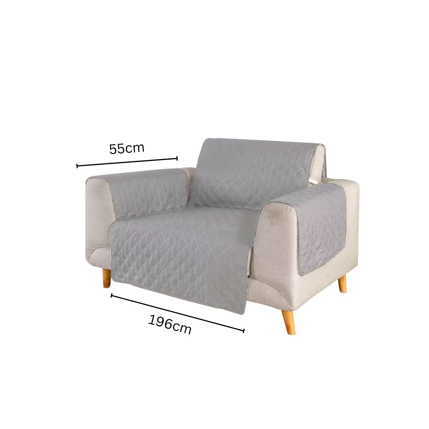 FLOOFI Pet Sofa Cover 1 Seat (Grey)