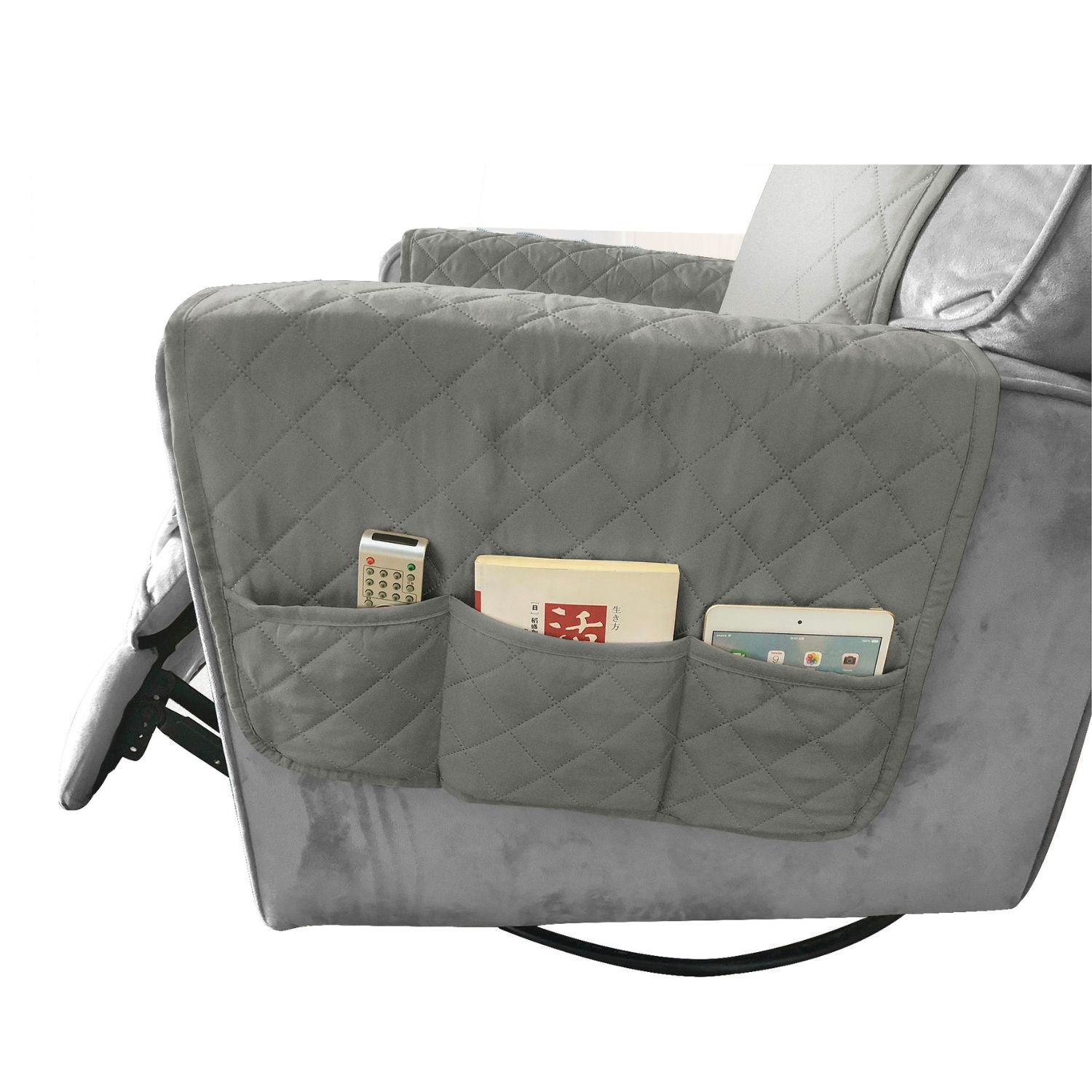 FLOOFI Pet Sofa Cover Recliner Chair S Size with Pocket (Light Grey)