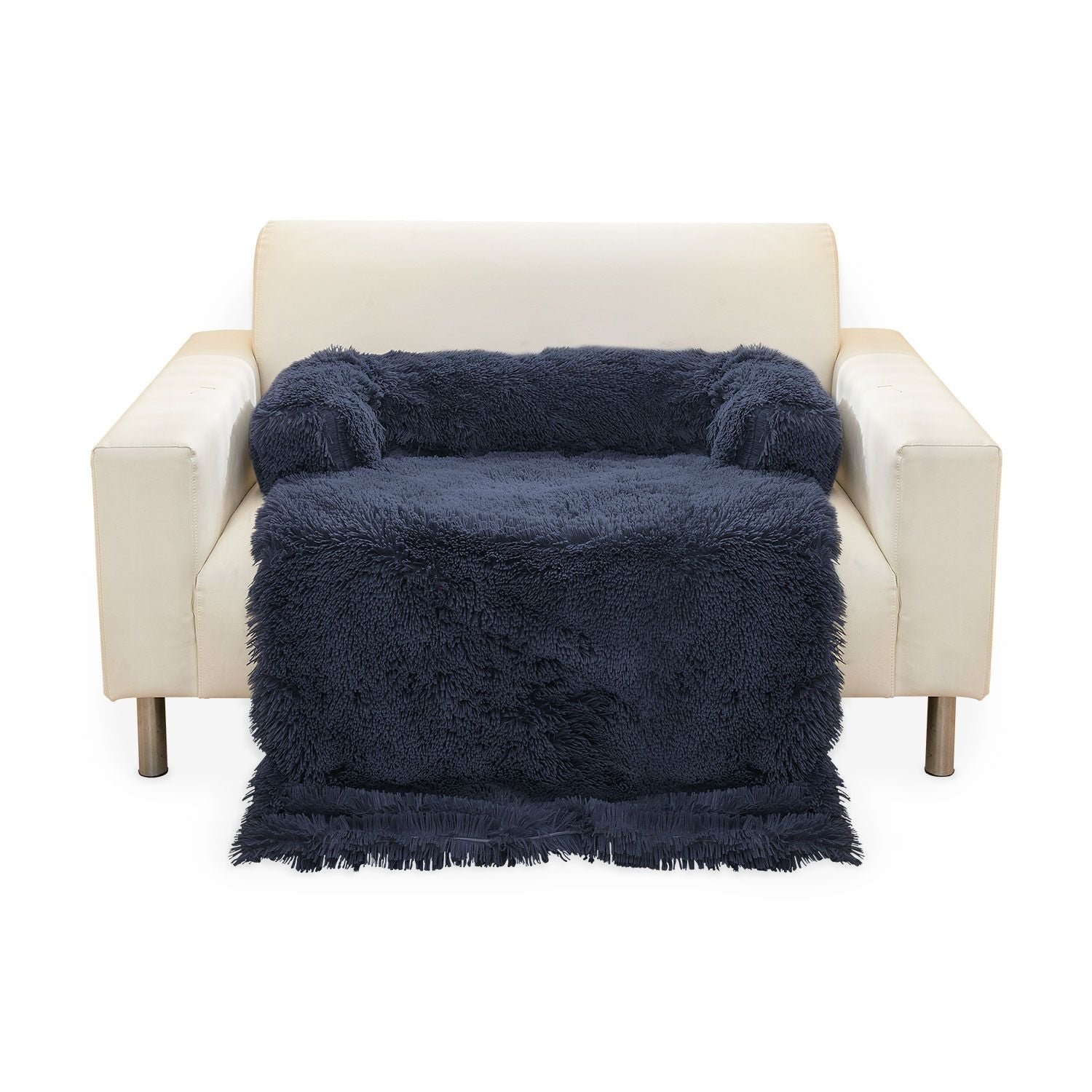 Floofi Pet Sofa Cover Soft with Bolster XL Size (Dark Blue)