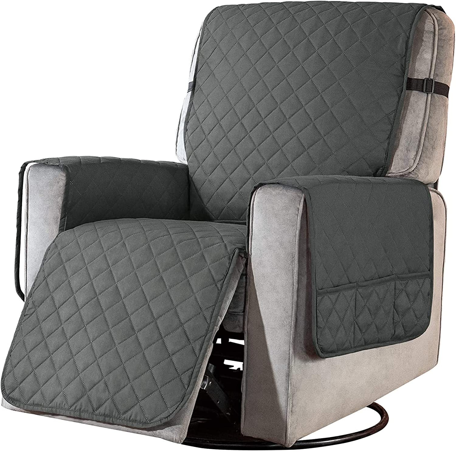 FLOOFI Pet Sofa Cover Recliner Chair S Size with Pocket (Grey)