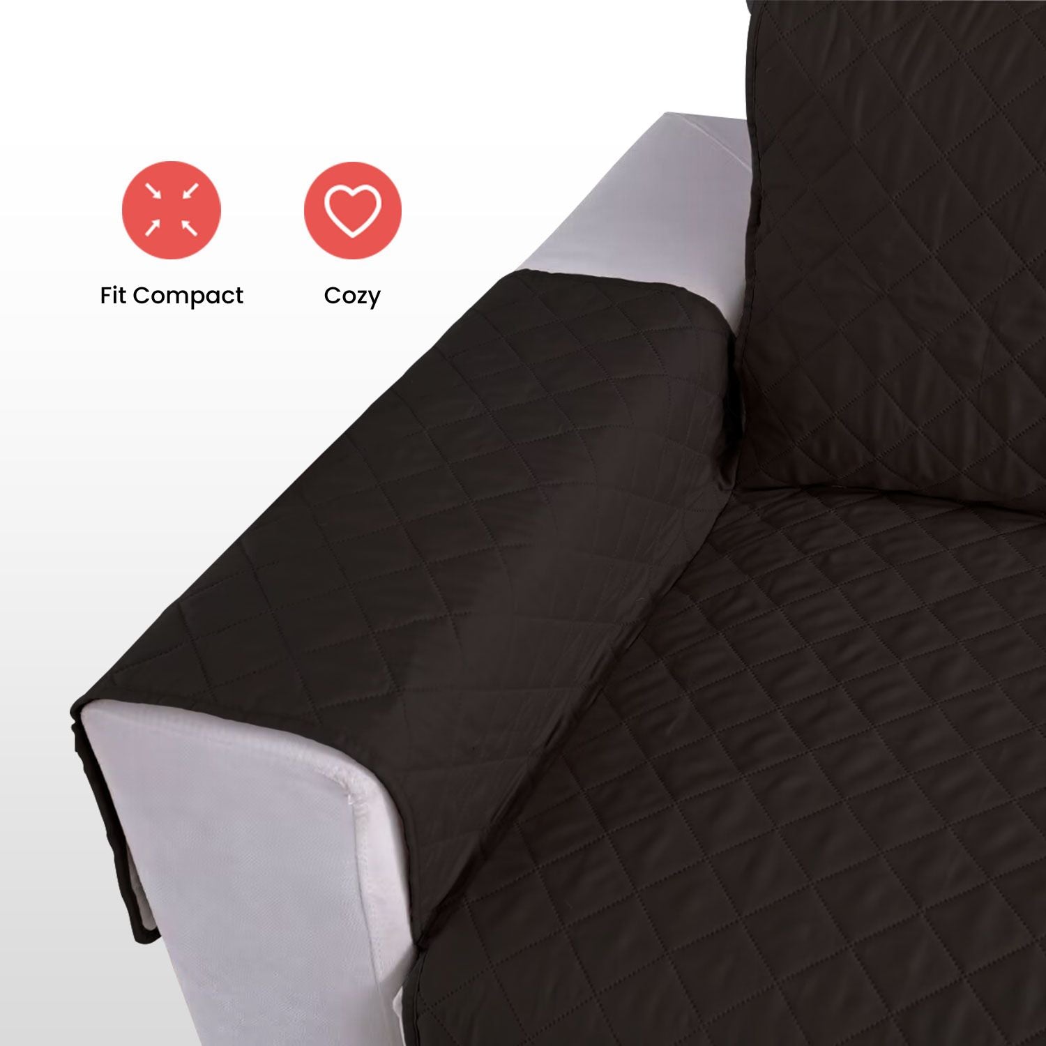 FLOOFI Pet Sofa Cover 3 Seat (Black)