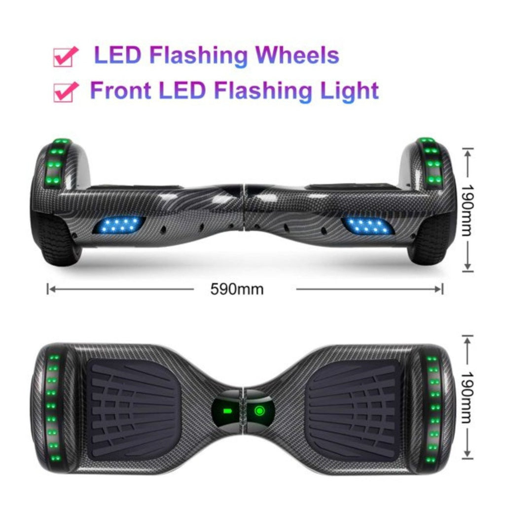 Carbon Fiber Hoverboard, Bluetooth, Safety Features - Funado