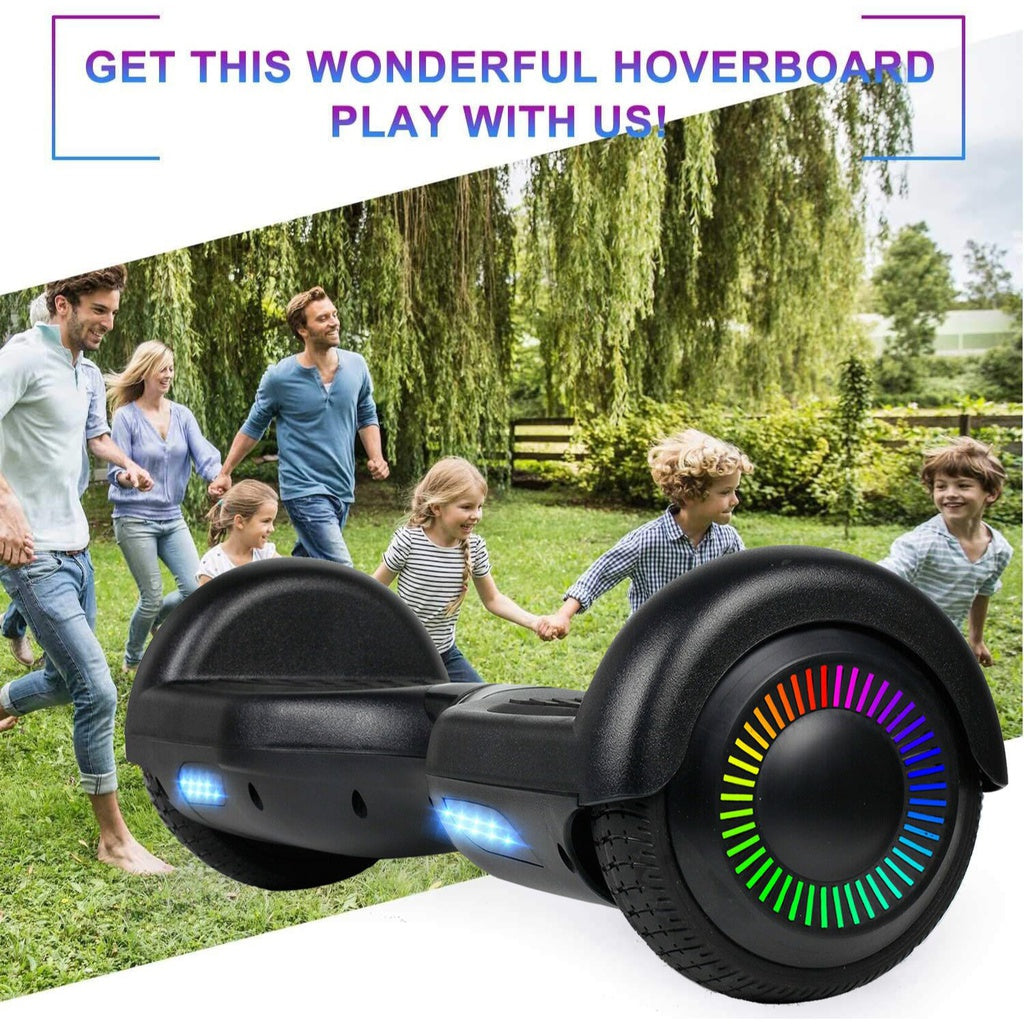 Bluetooth Hoverboard with LED Lights, Black | Funado