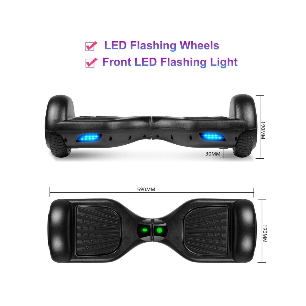 Bluetooth Hoverboard with LED Lights, Black | Funado