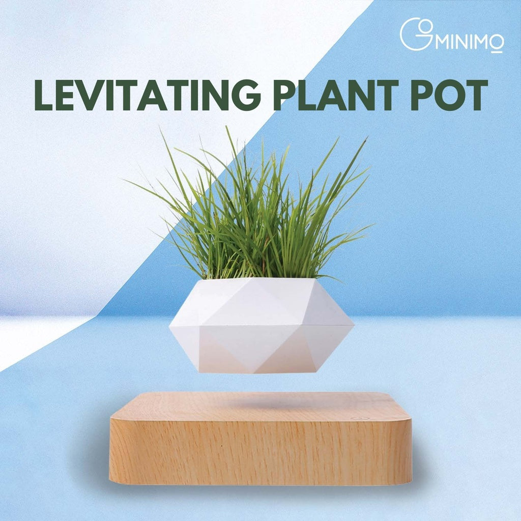 Magnetic Levitating Plant Pot Set, Geometric - GOMINIMO