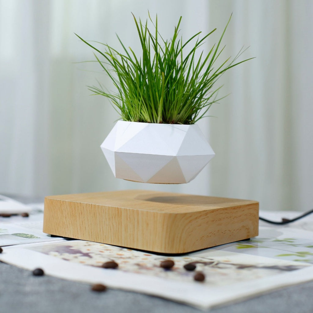 Magnetic Levitating Plant Pot Set, Geometric - GOMINIMO