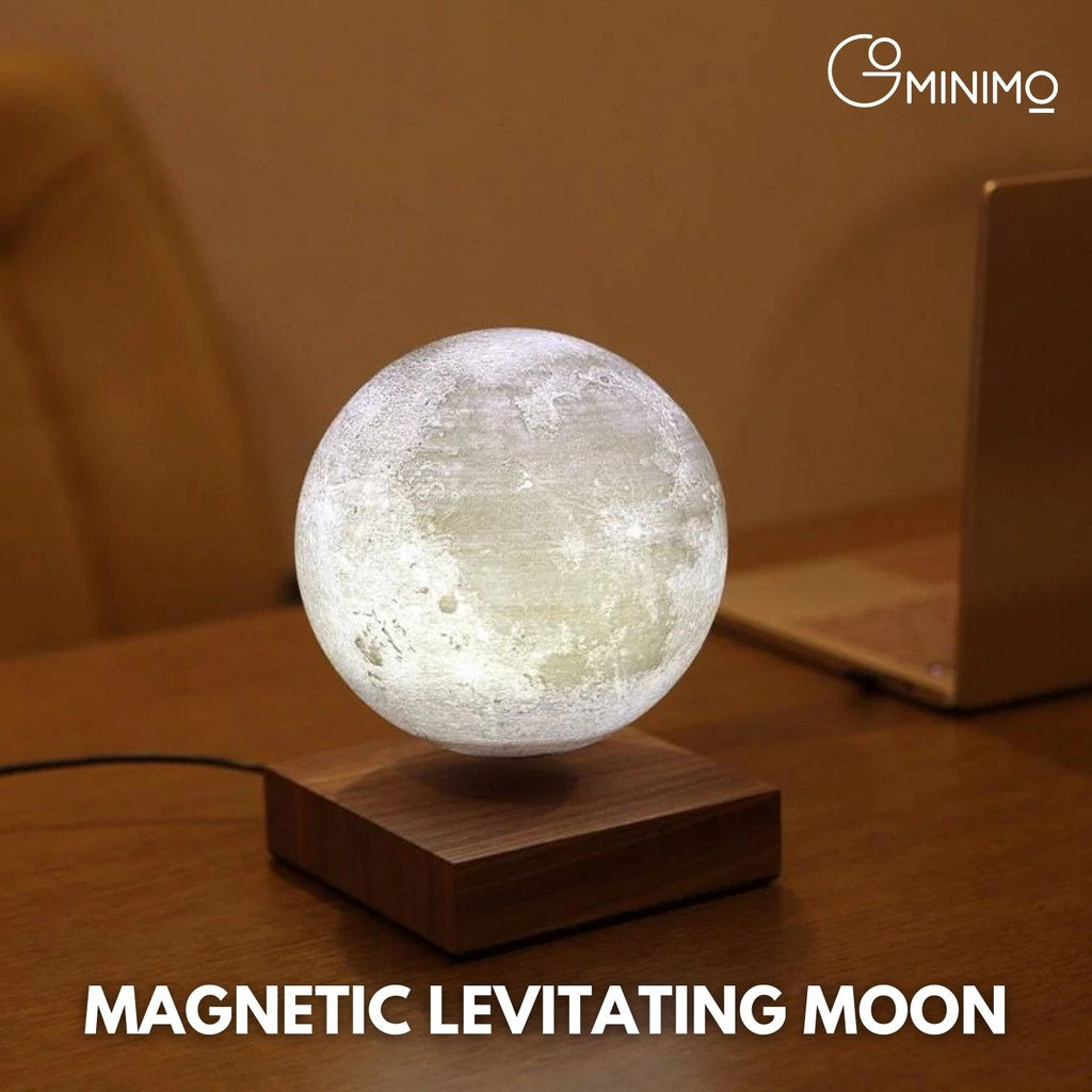 Floating 3D Moon Lamp, Wireless, Touch Control - GOMINIMO