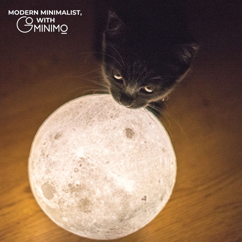 Floating 3D Moon Lamp, Wireless, Touch Control - GOMINIMO