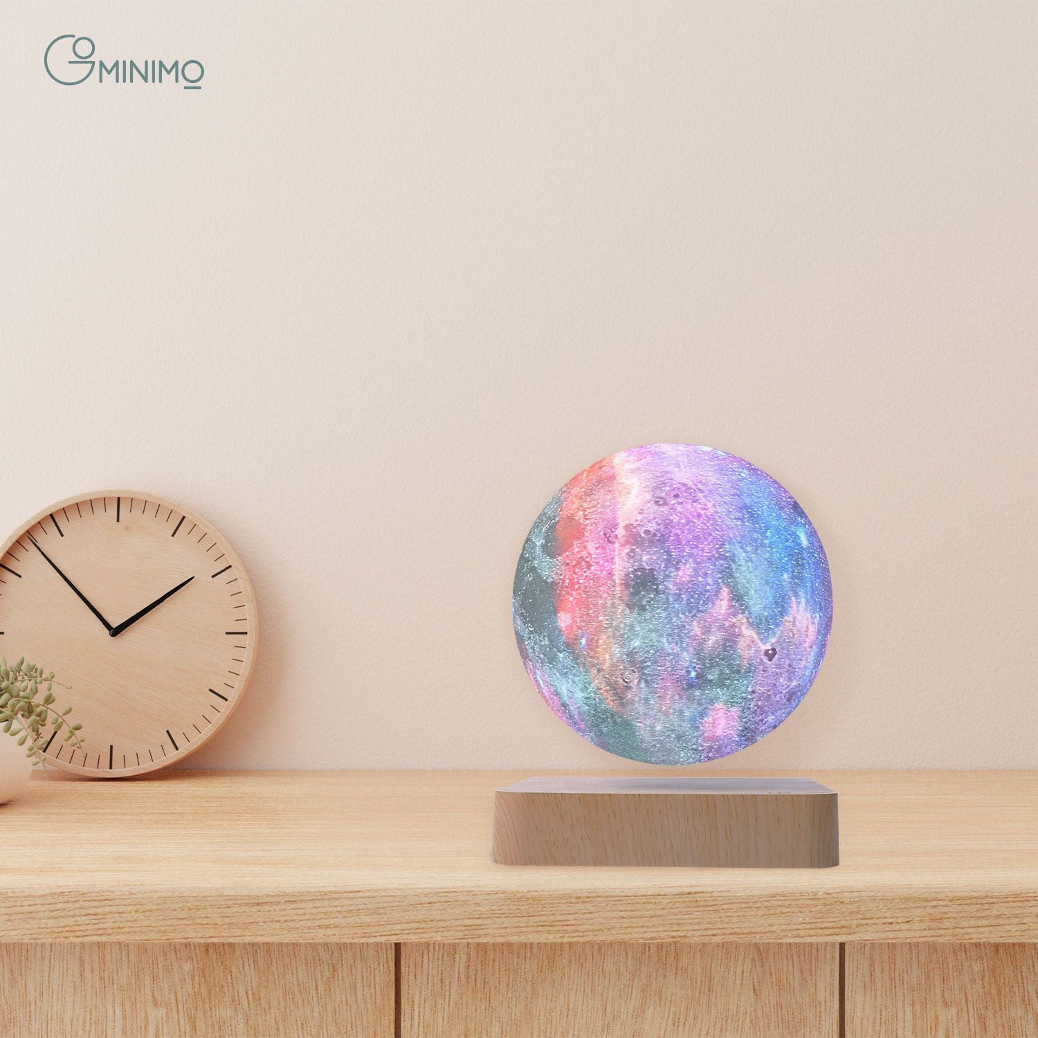 16-Color Magnetic Levitating Moon Light with Remote - GOMINIMO