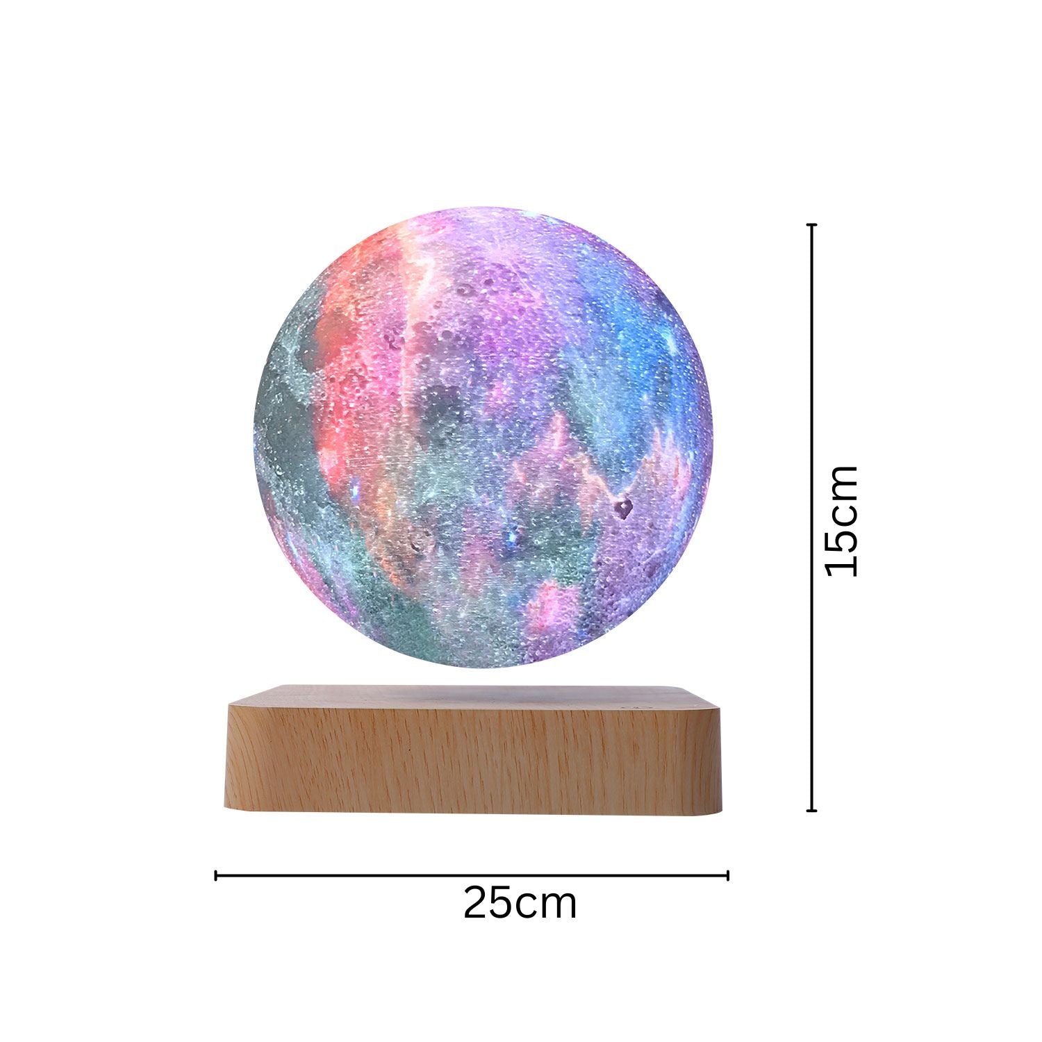 16-Color Magnetic Levitating Moon Light with Remote - GOMINIMO