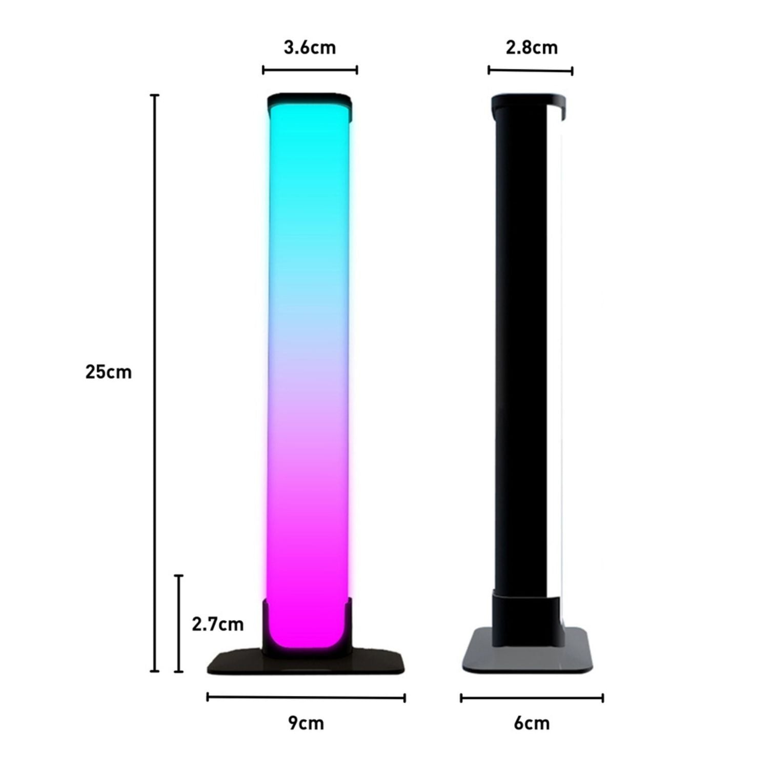 RGB LED Flow Light Bars w/ Music Sync & App Control, 2pcs