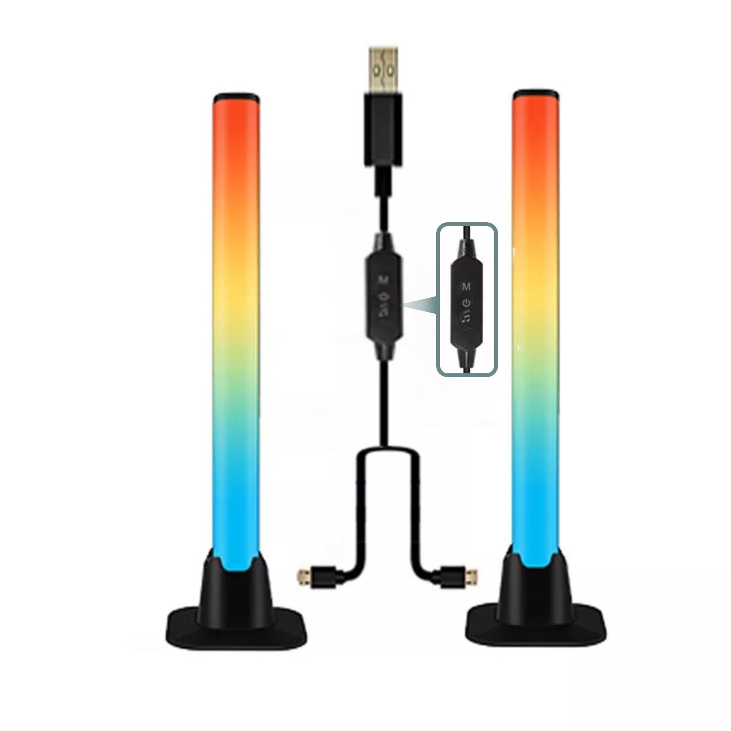 RGB LED Flow Light Bars w/ Music Sync & App Control, 2pcs