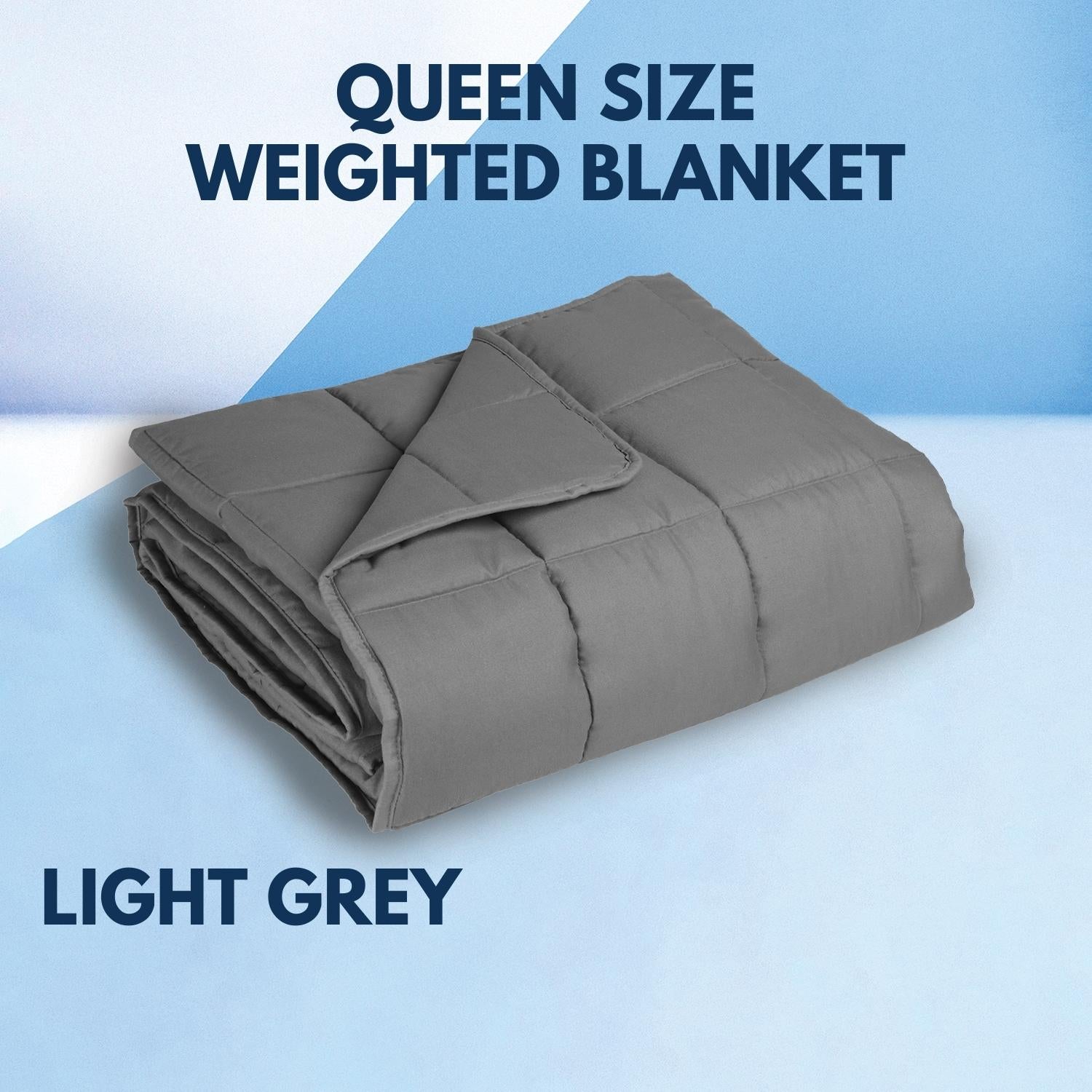 9KG Adults Weighted Blanket Queen Size Light Grey Gominimo