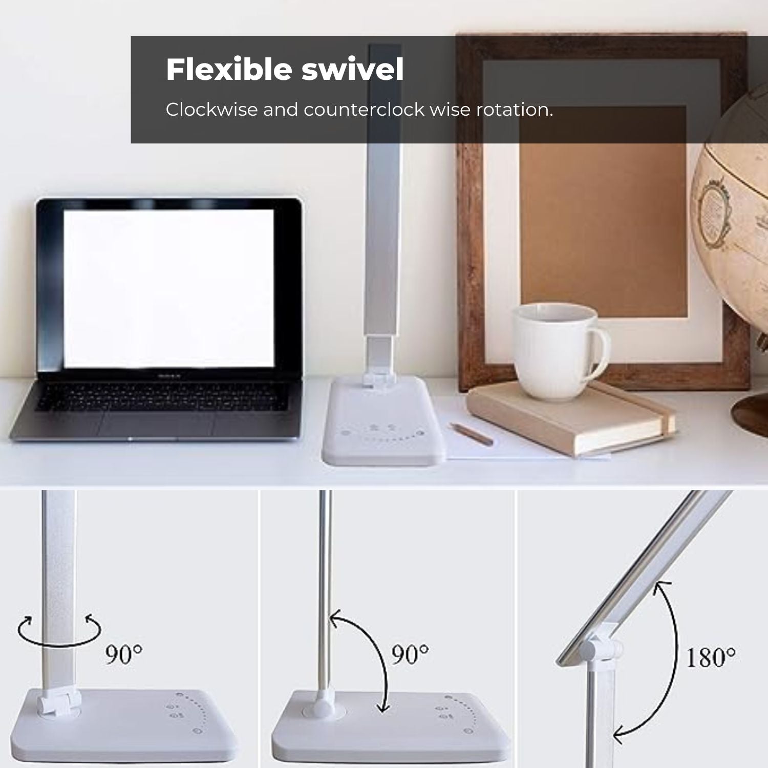 LED Desk Lamp with Wireless Charger, 7 Brightness & Timer - GOMINIMO