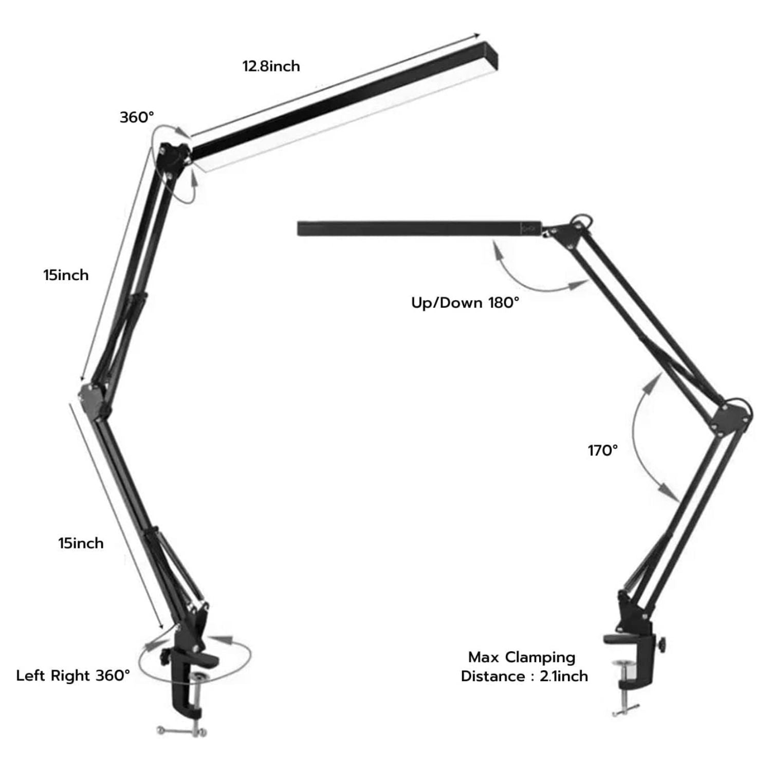 Adjustable LED Desk Lamp, 3 Color Modes, USB Powered, GOMINIMO