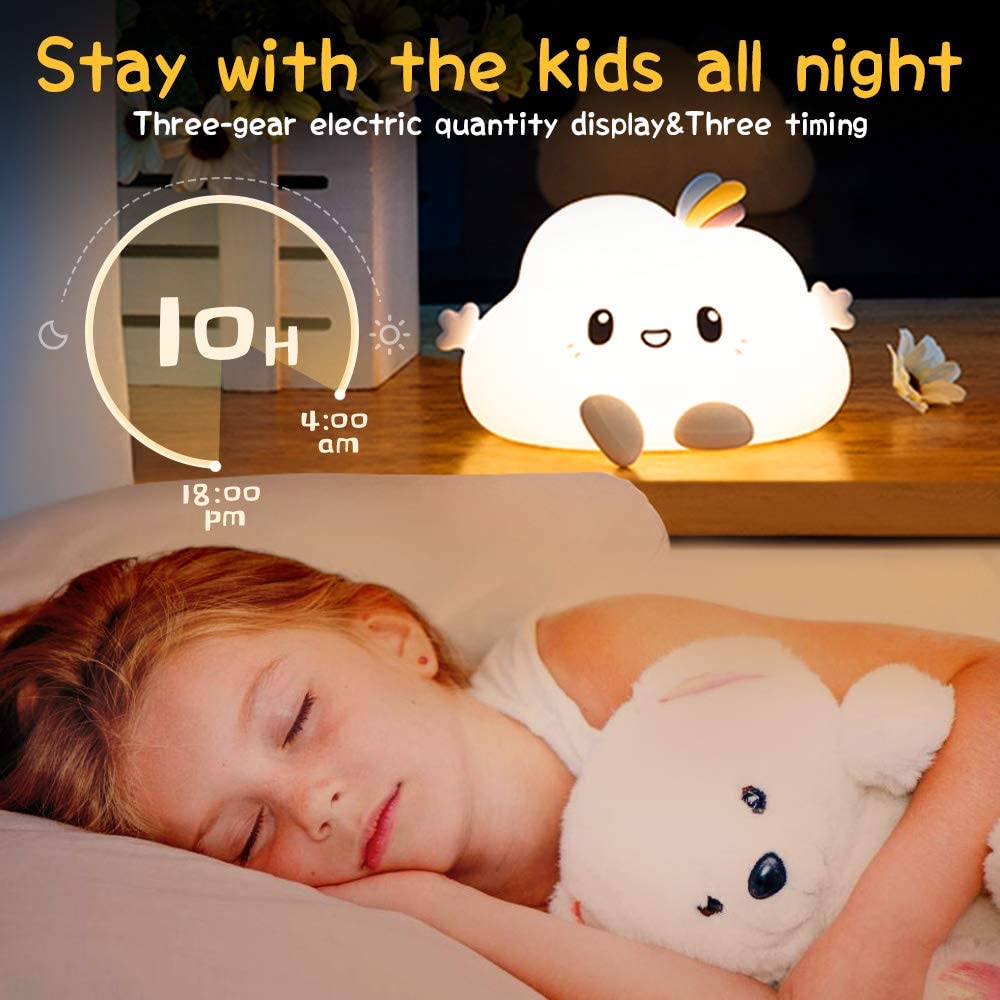 Colorful Cloud Night Lamp Timer, Remote Control - GOMINIMO