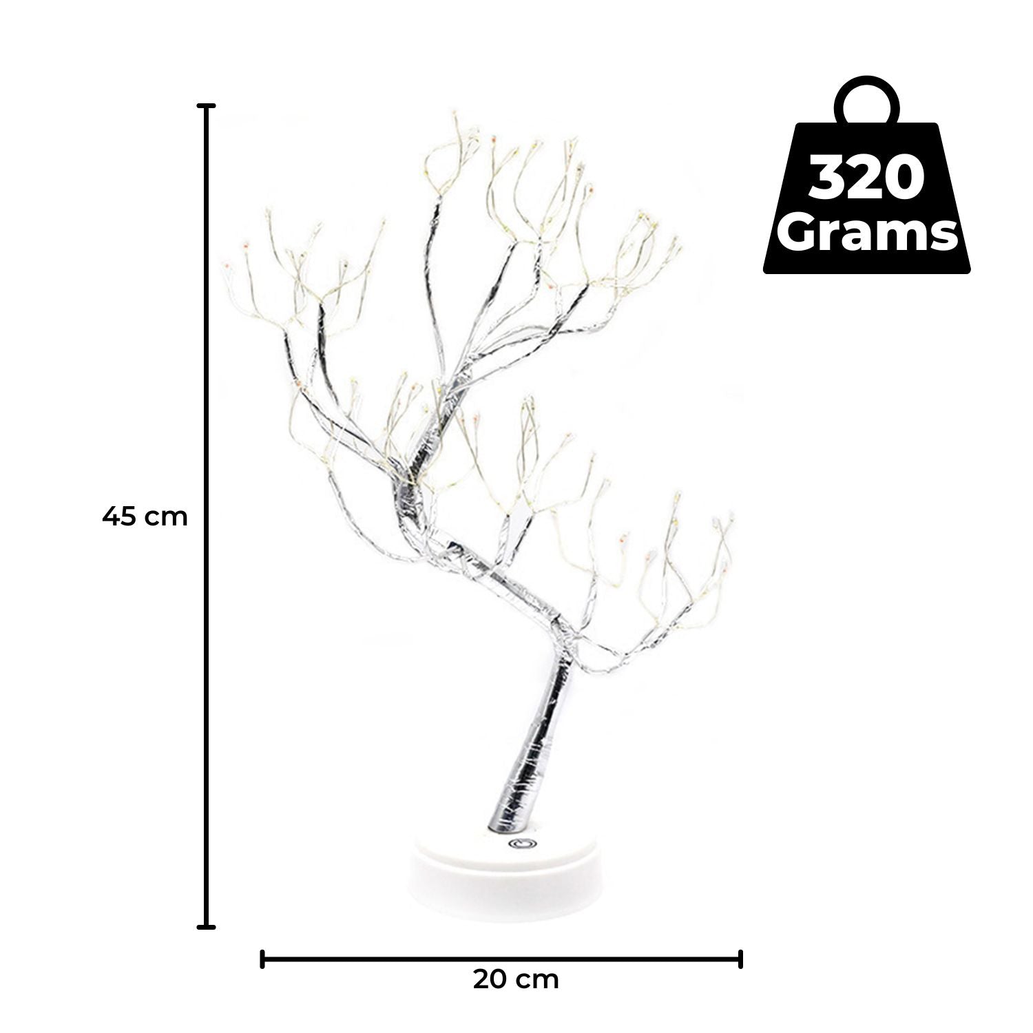 Adjustable Bonsai Tree Desk Lamp, Warm White Light, Gominimo